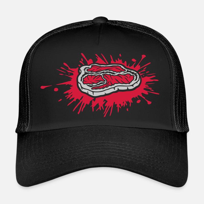 Gouttes de couleur taches de steak sanglant Casquette trucker 