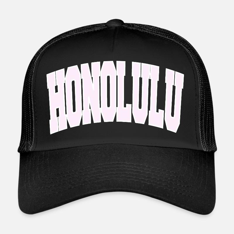 HONOLULU College - Trucker Cap - Schwarz/Schwarz