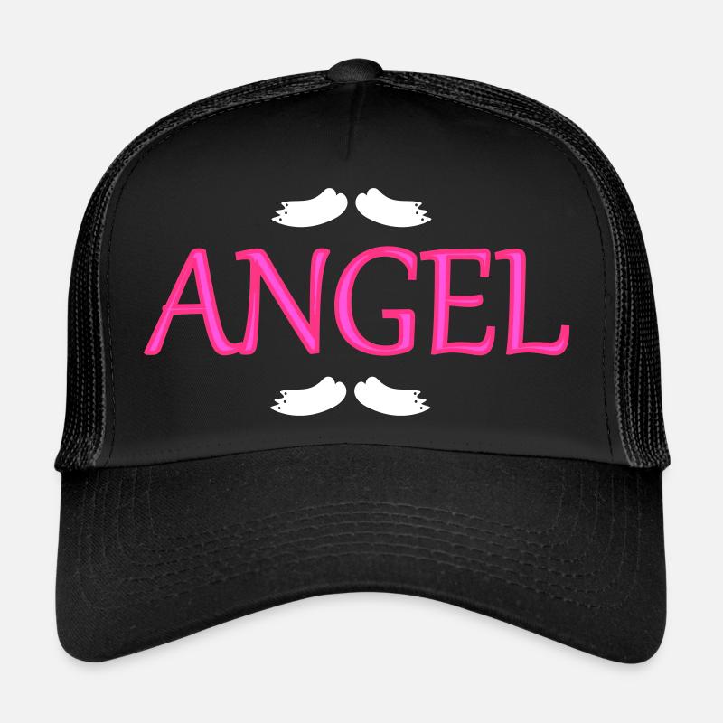 Ailes d’ange - Casquette trucker  - noir/noir