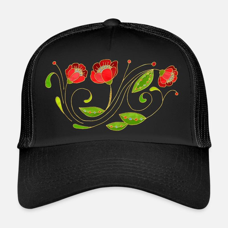 Fleur Casquette trucker 
