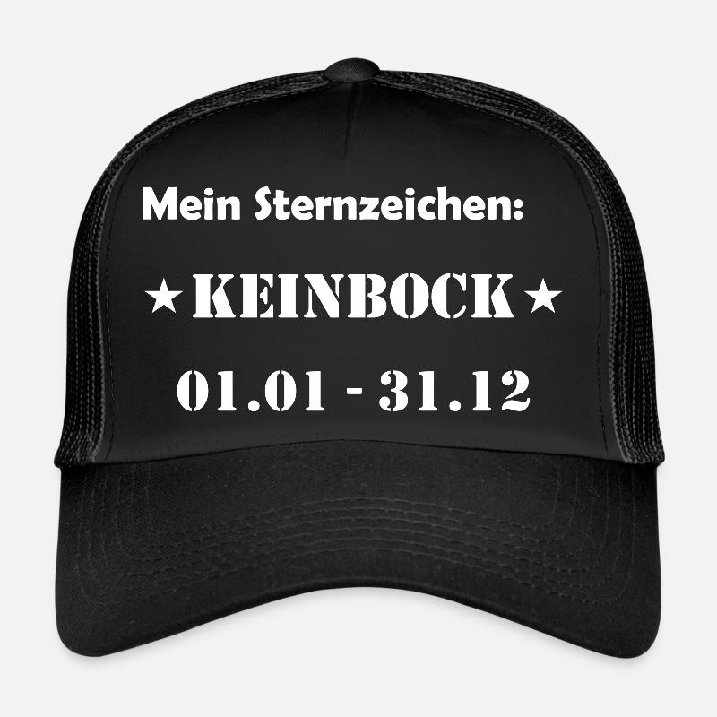 Kein Bock Steinbock Sternzeichen Trucker Cap