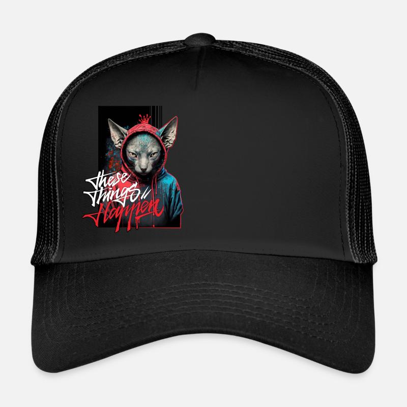 Sphinx Cat Graffiti Trucker Cap