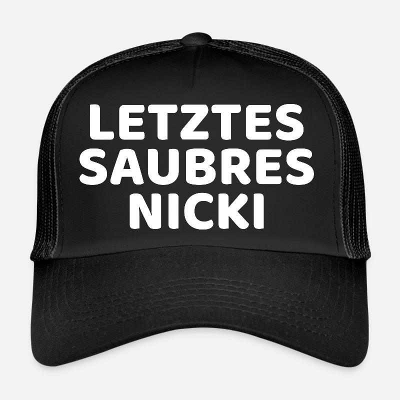 DDR Nicki Niggi Ossi Geschenk - Trucker Cap - Schwarz/Schwarz
