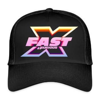 Fast and Furious 10 Logo Avec X Multicolore - Casquette trucker  - noir/noir - Devant