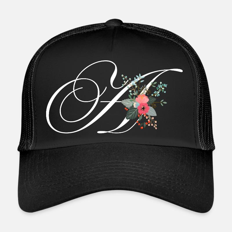 Lettre a fleuris Casquette trucker 