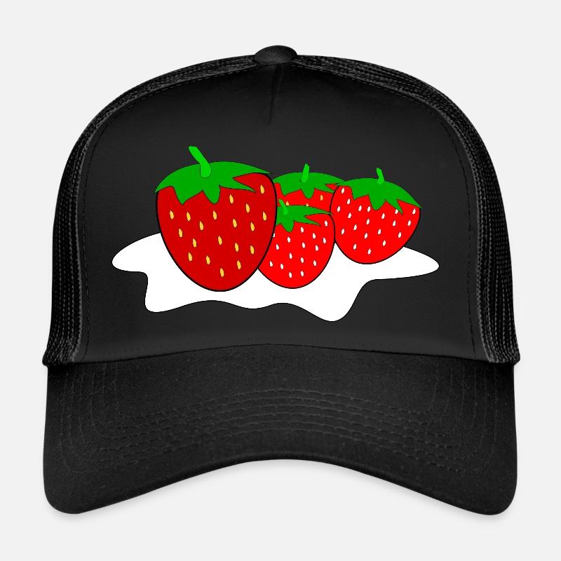 Fraises à la crème fouettée Casquette trucker 