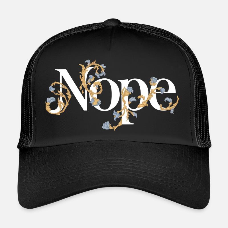 Conception typographique Nope élégante Casquette trucker 