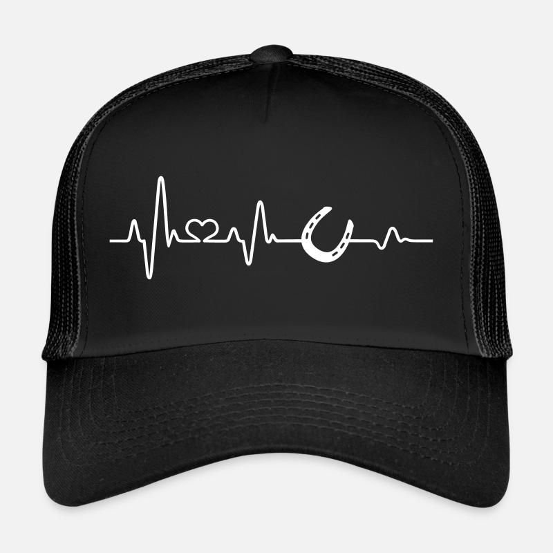 Cheval battement de coeur cavalier de fer à cheval Casquette trucker 