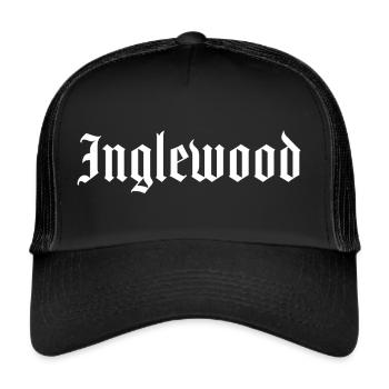 Hip Hop Rap Inglewood Gangsta Music Gift - Trucker Cap - black/black - Front