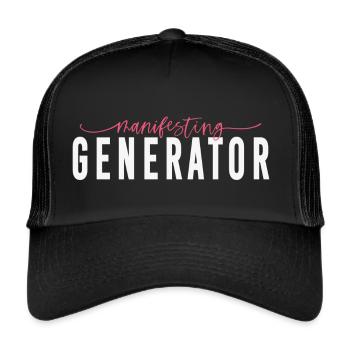 Manifesting Generator - Trucker Cap - Schwarz/Schwarz - Vorne