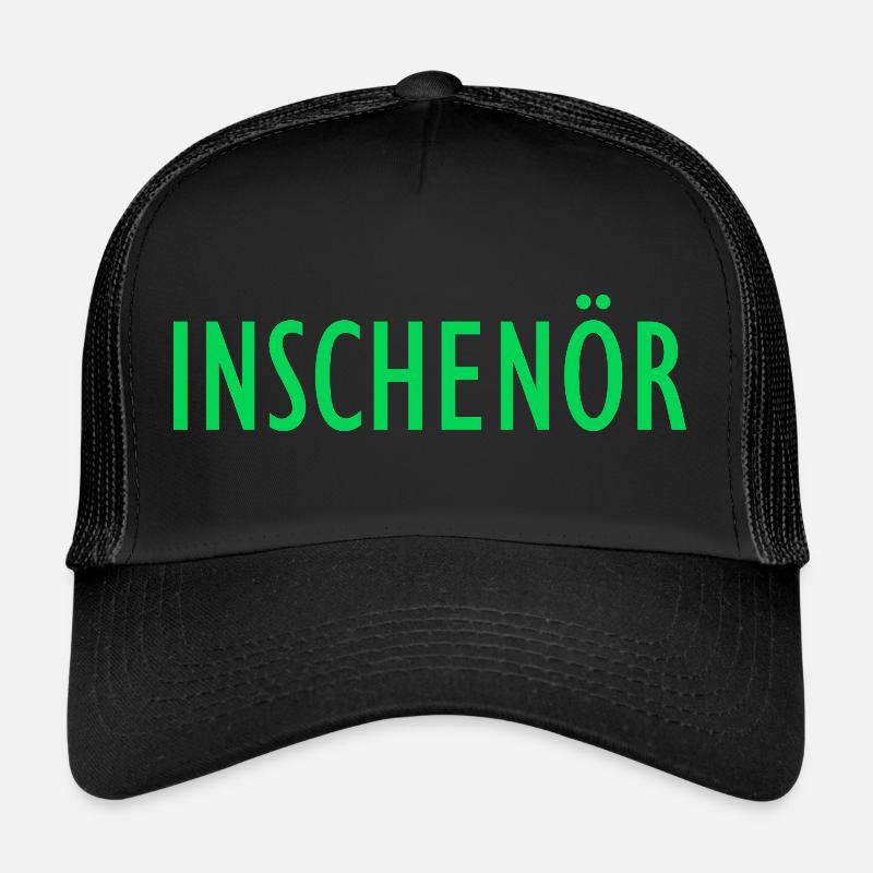 Inschenör Ingenieur Studium Arbeit Maschinenbau - Trucker Cap - Schwarz/Schwarz
