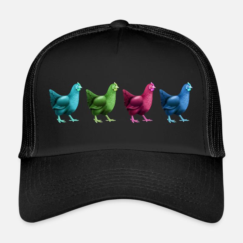 hühner hühnerleben auf dem dorf retrohuhn Trucker Cap