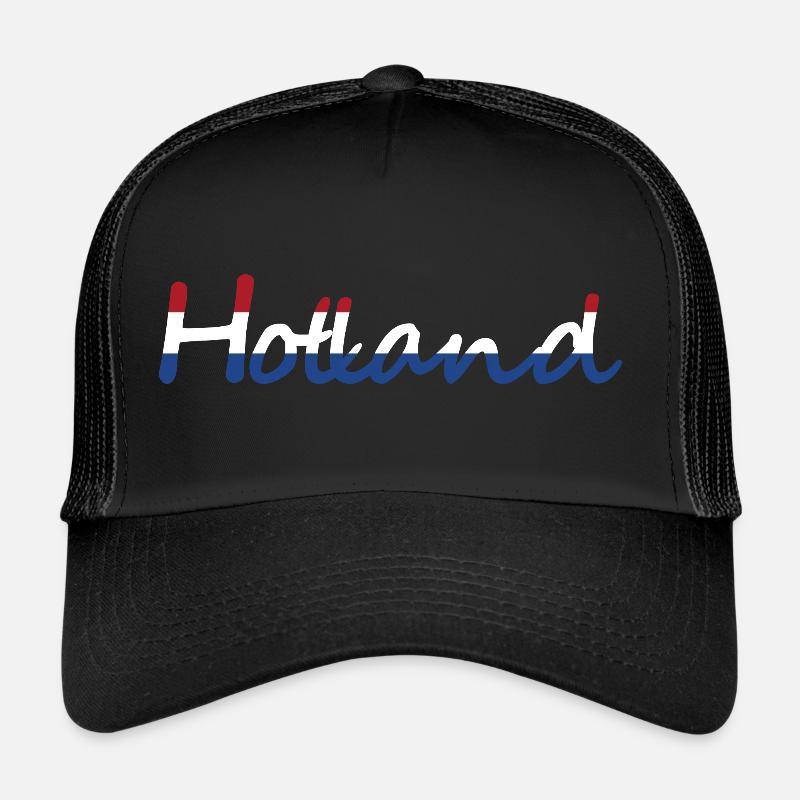 Holland Netherlands Colors - Trucker Cap - black/black