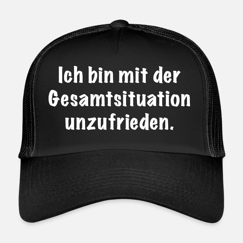 ich bin mit der gesamtsituation - Trucker Cap - Schwarz/Schwarz