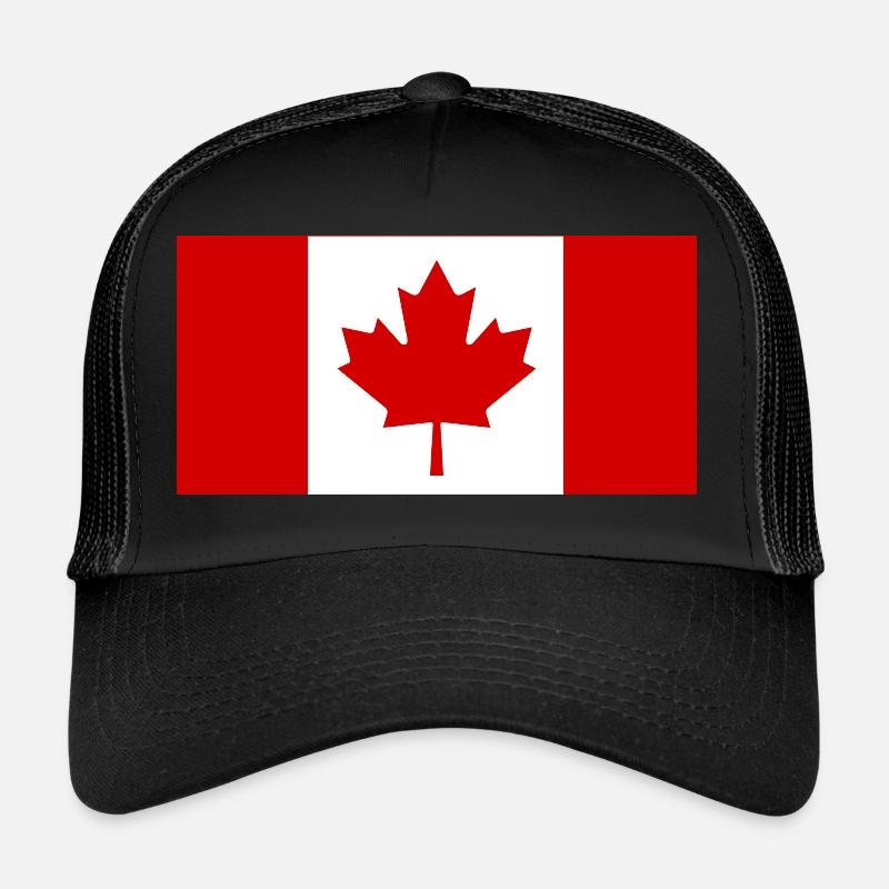 Drapeau Canada spécial Canadien - Casquette trucker  - noir/noir