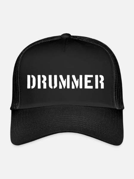drummer - Trucker Cap - Schwarz/Schwarz