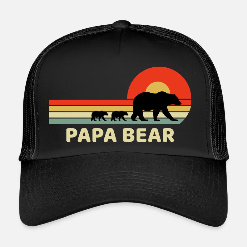 Vintage Retro Papa Papa Bär Papa Väter Tag Geschenk Trucker Cap
