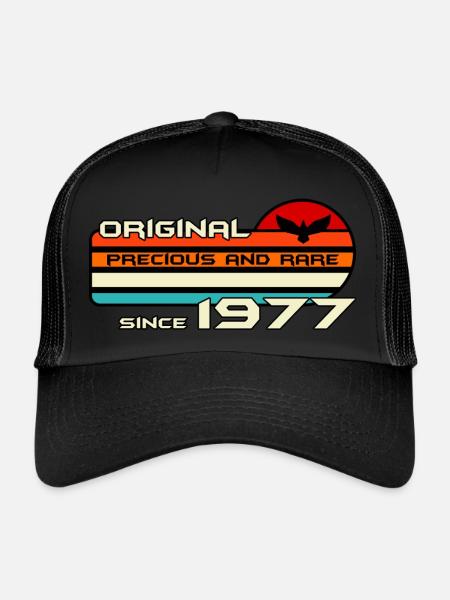 original 1977 anniversaire 45 ans 45e anniversaire - Casquette trucker  - noir/noir - Devant