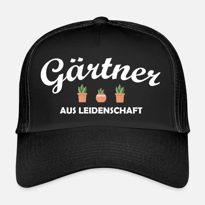 Gärtner aus Leidenschaft! - Trucker Cap - Schwarz/Schwarz