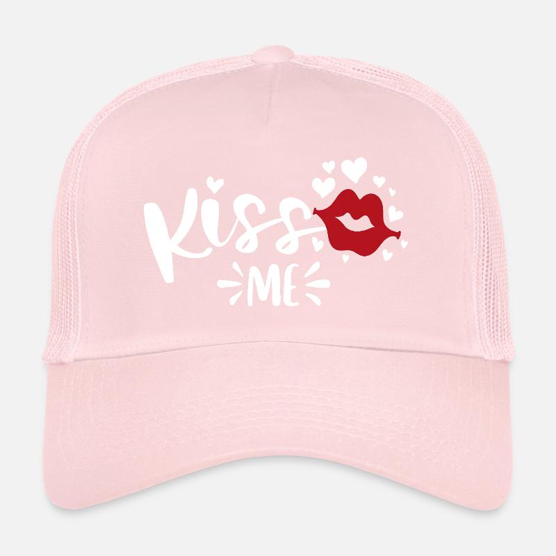 Embrasse-moi Saint-Valentin Embrasser les lèvres Casquette trucker 