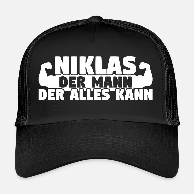 Niklas Der Mann Der Alles kann - Trucker Cap - Schwarz/Schwarz