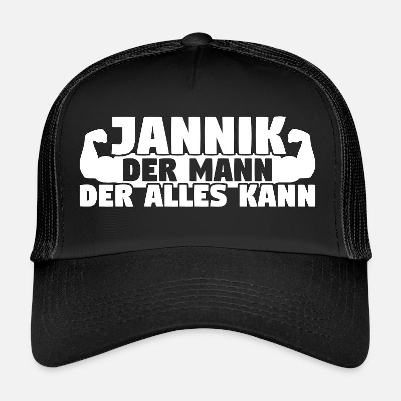 Jannik Der Mann Der Alles kann - Trucker Cap - Schwarz/Schwarz