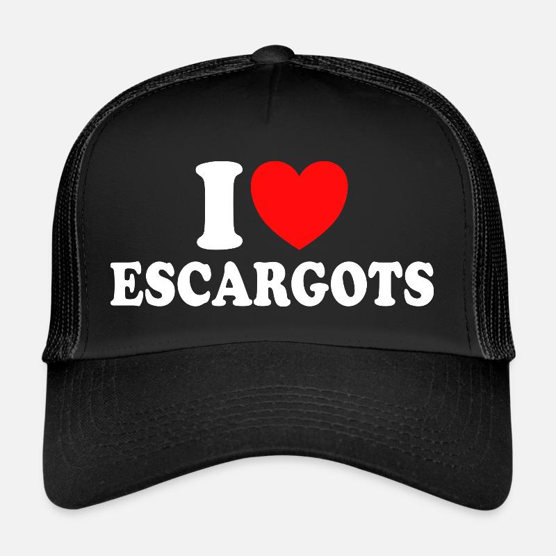 Humor I Love Snails Kitchen Trucker Cap