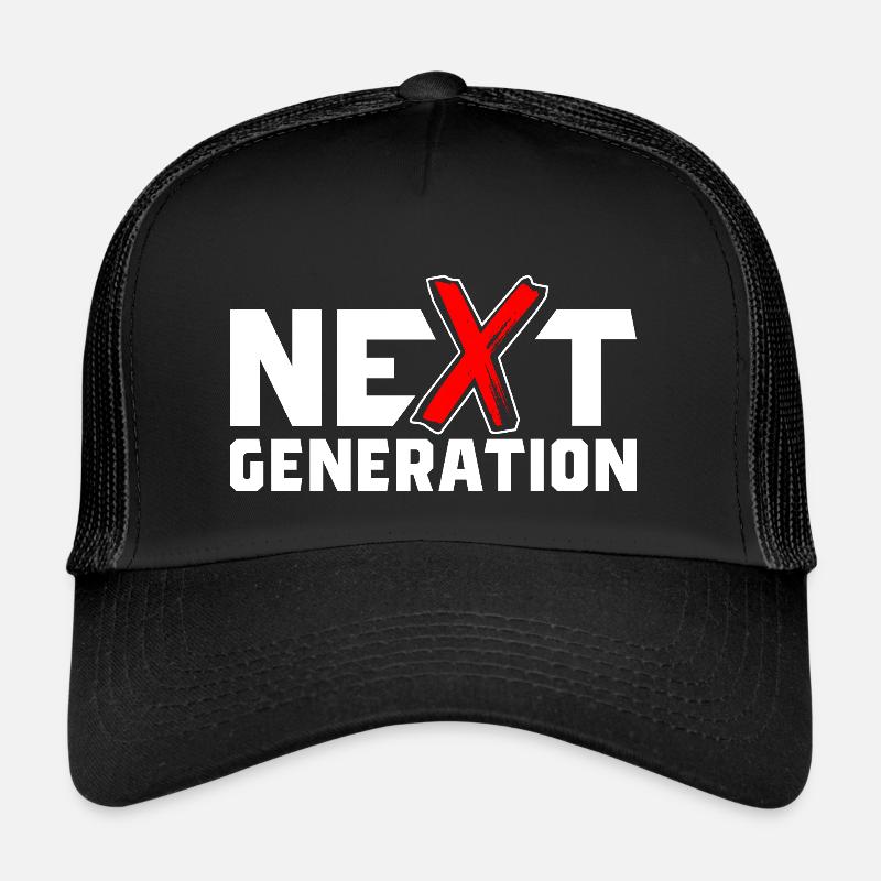 Next Generation X Buchstaben / X-Symbol - Trucker Cap - Schwarz/Schwarz