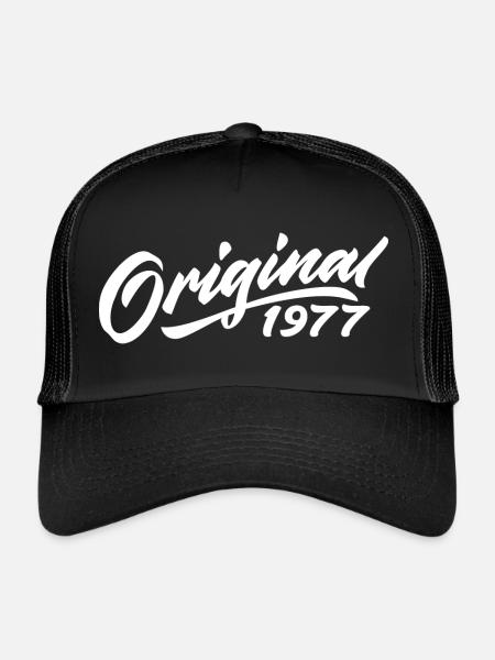 Original 1977 Cadeau D'anniversaire 1977 - Casquette trucker  - noir/noir - Devant