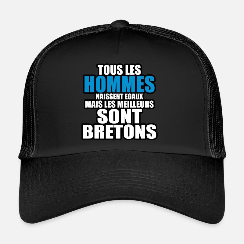 les meilleurs sont bretons - Casquette trucker  - noir/noir
