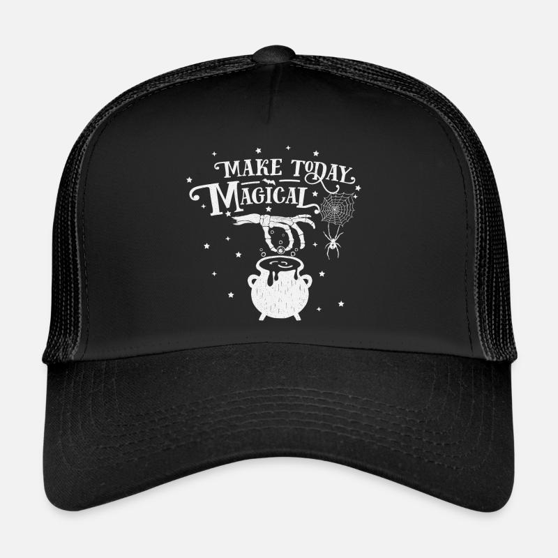 Make today magical halloween - horror - Trucker Cap - Schwarz/Schwarz