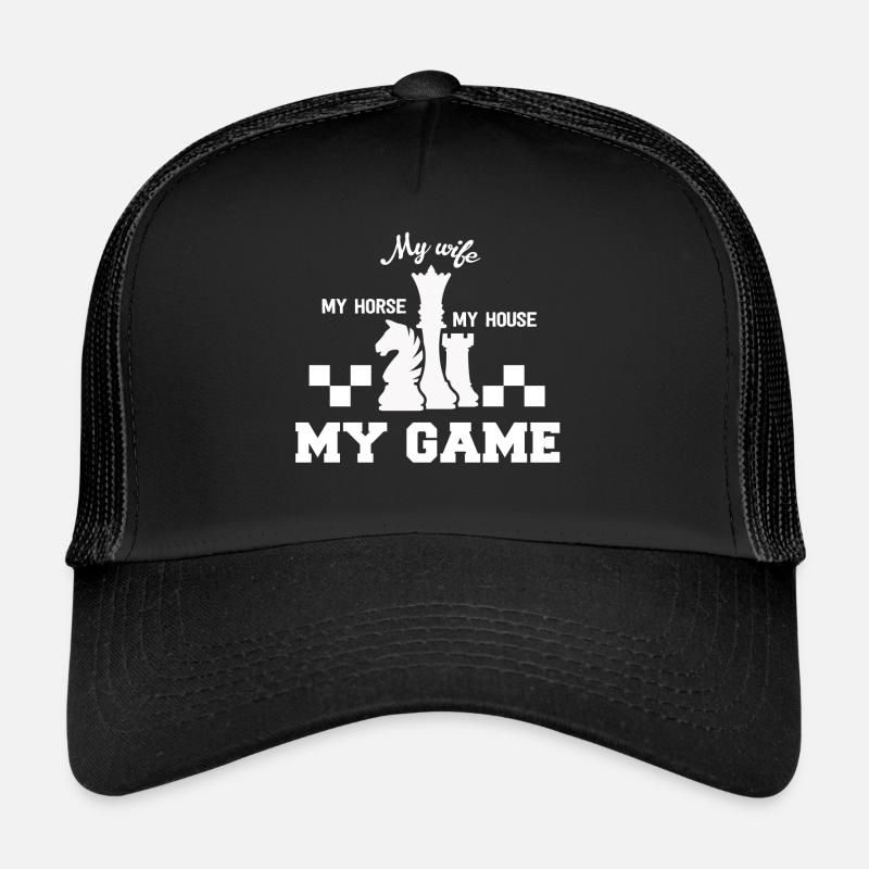 Schach Springer Dame Turm Spiel Geschenk Trucker Cap