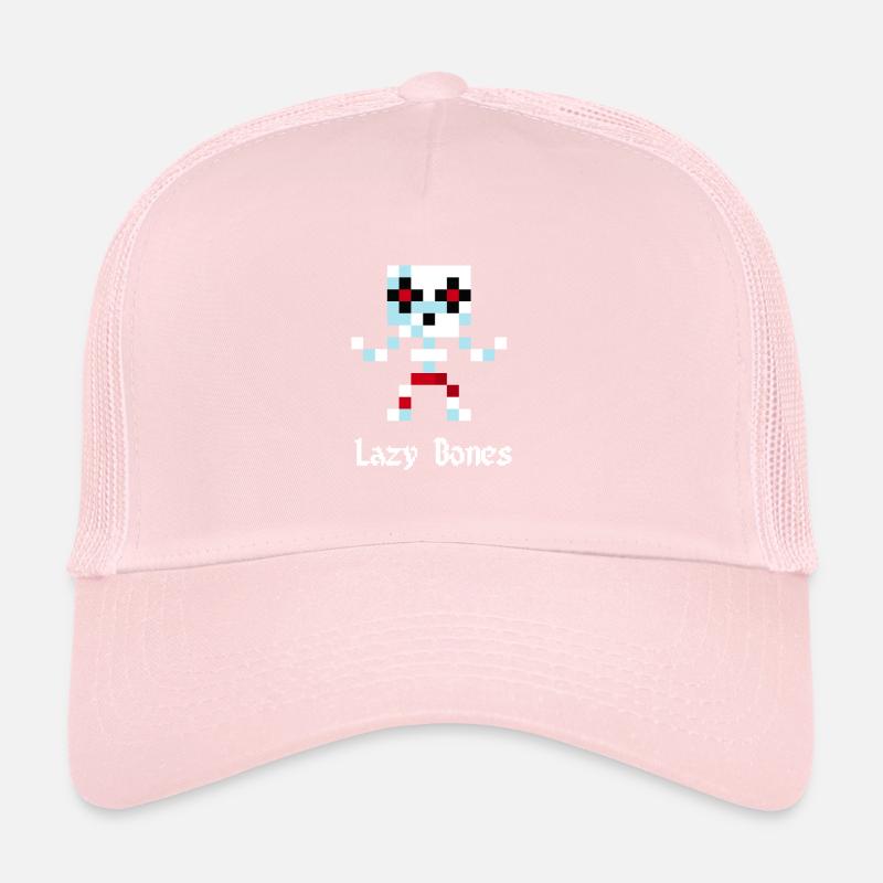 8-bit skeleton (Lazy Bones) Trucker Cap