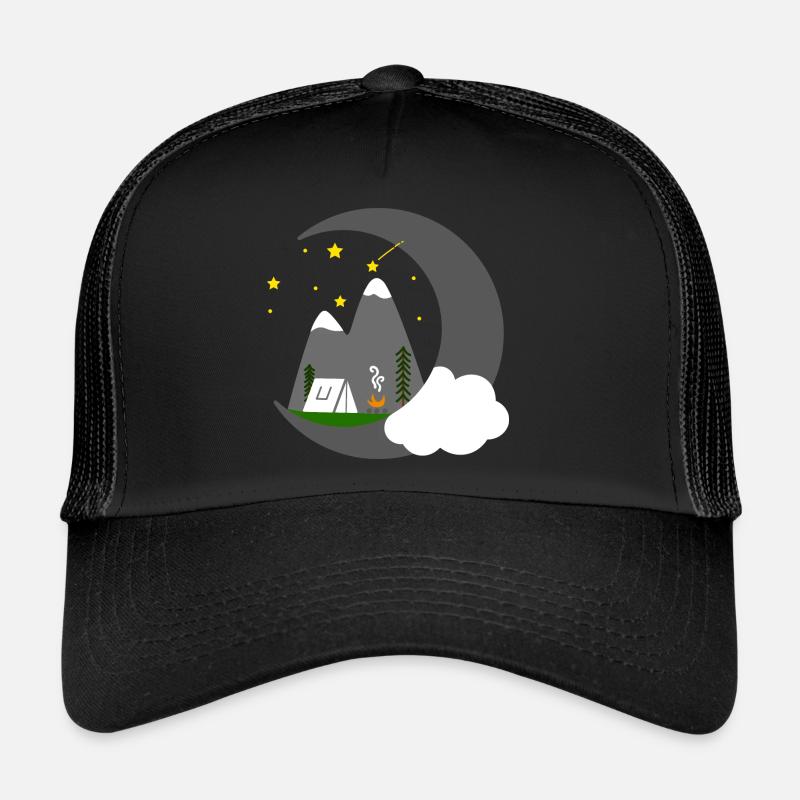 Campen unter Sternenhimmel in den Bergen Trucker Cap