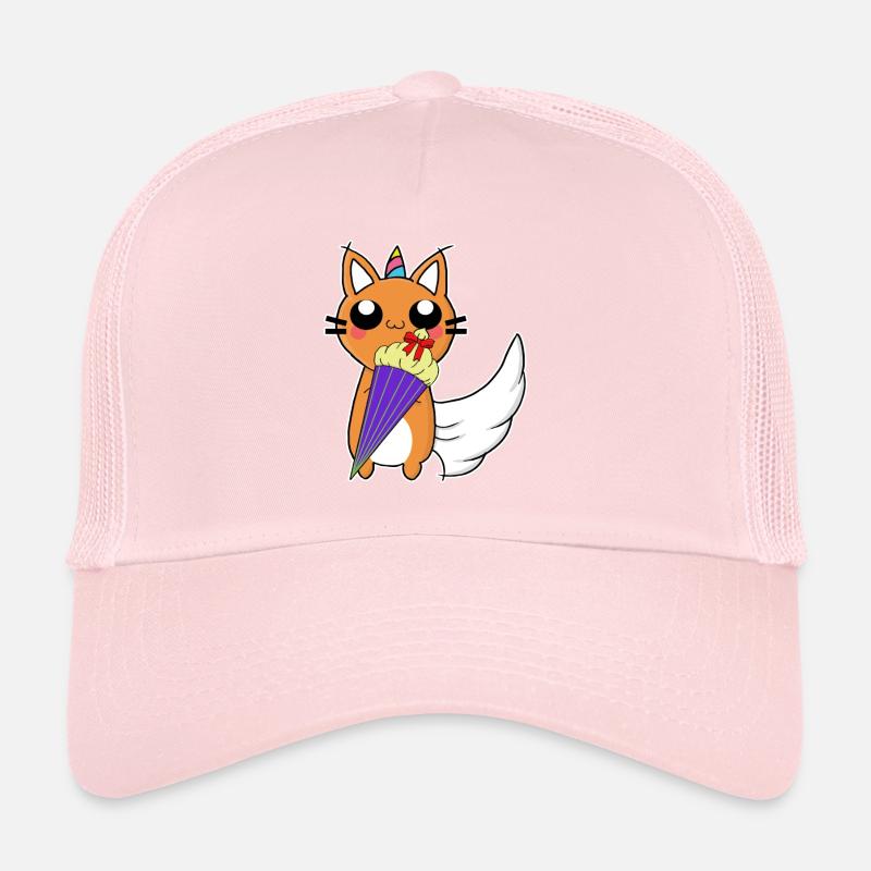 Stolzes Caticorn mit Zuckertüte Trucker Cap