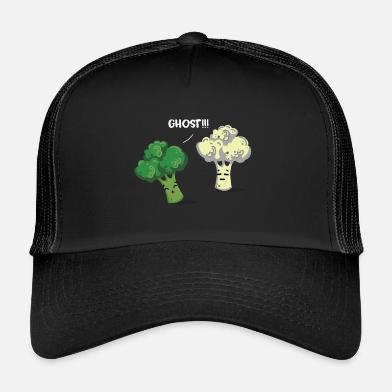 Geist! Brokkoli Blumenkohl Gemüse witzig Geschenk - Trucker Cap - Schwarz/Schwarz
