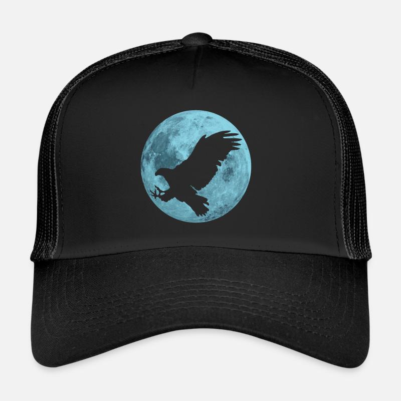 Eagle full moon - Trucker Cap - black/black