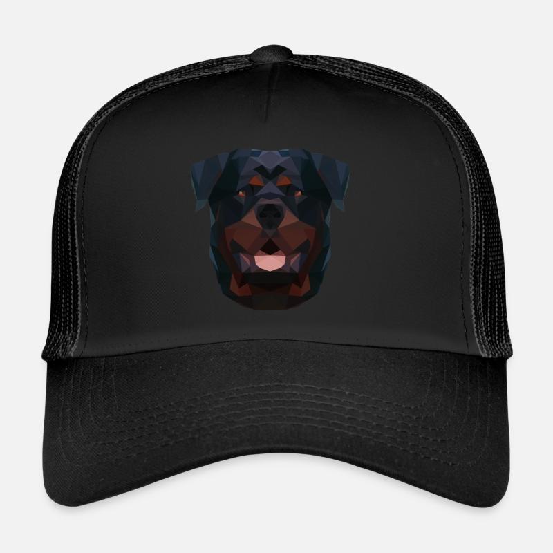rottweiler - Casquette trucker  - noir/noir