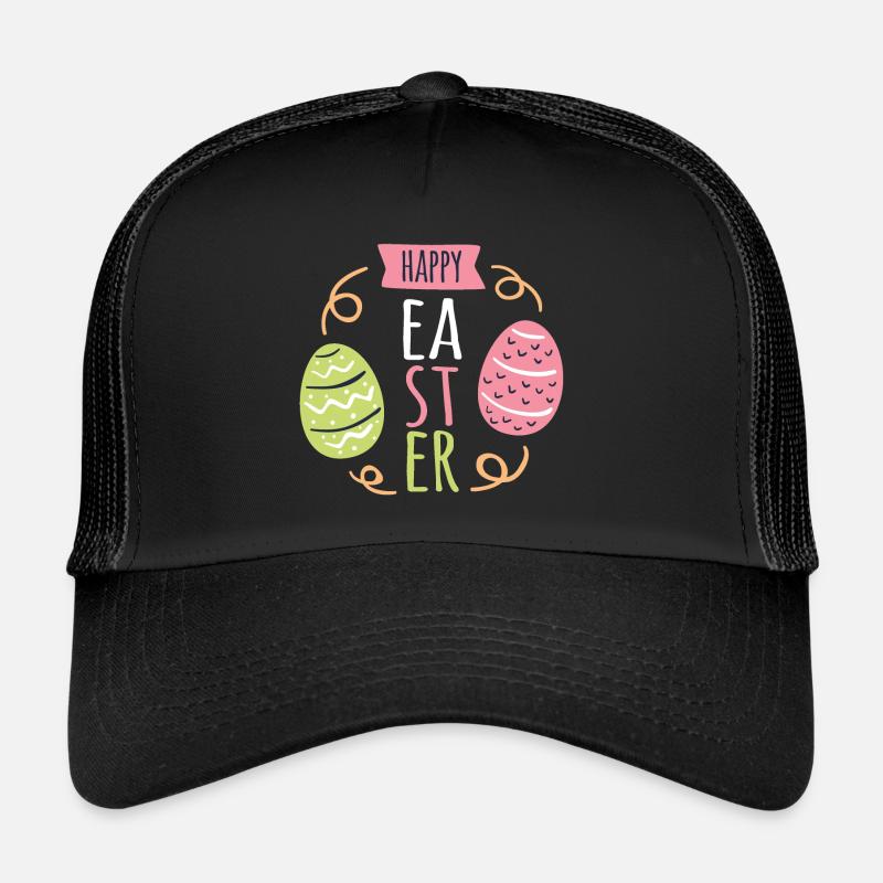 Ostern - Trucker Cap - Schwarz/Schwarz