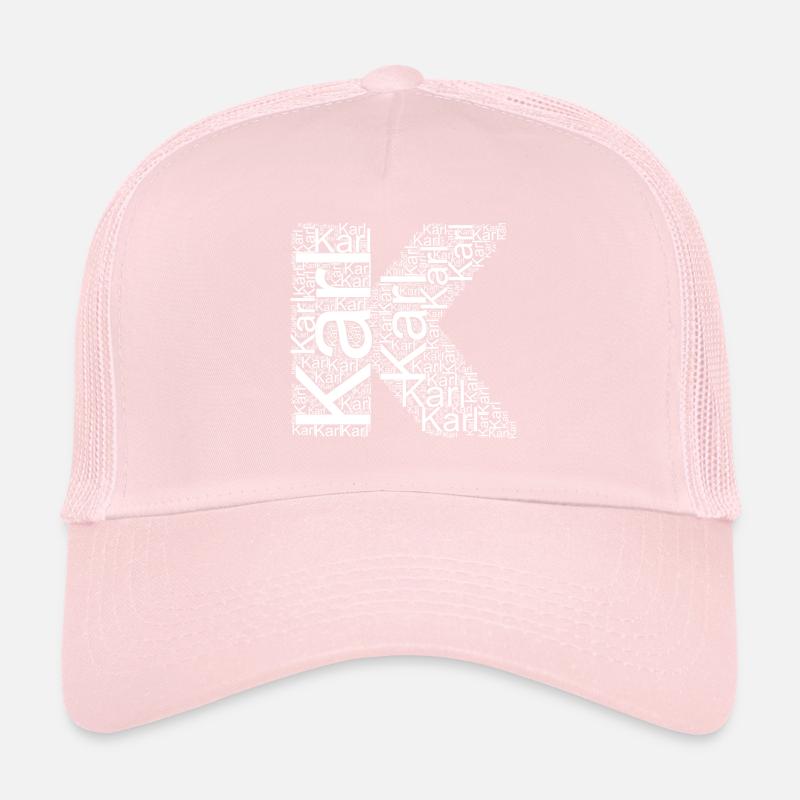 Le prénom de Karl comme nuage de mots Casquette trucker 
