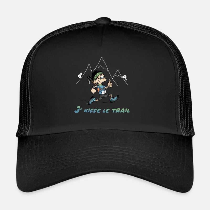 Super Tracker Ich mag den Trail - Trucker Cap - Schwarz/Schwarz