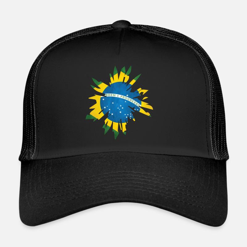Brasilien - Trucker Cap - Schwarz/Schwarz