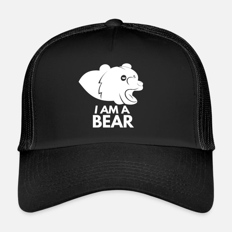 Bären ich bin ein Bär - Trucker Cap - Schwarz/Schwarz