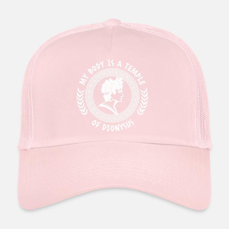 Mon corps est un temple de Dionysos - Joie de l'alcool Casquette trucker 