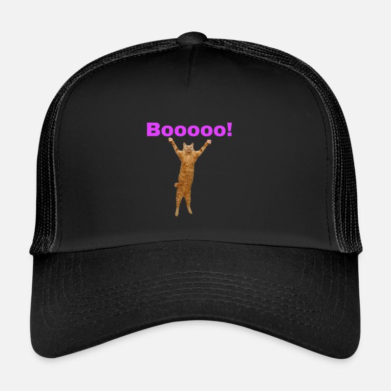 Katze Erschreckt - Trucker Cap - Schwarz/Schwarz
