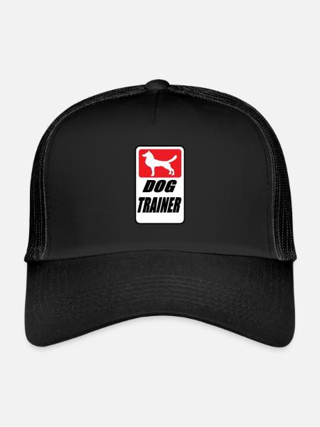 Dog Trainer, Hunde Trainer, - Trucker Cap - Schwarz/Schwarz