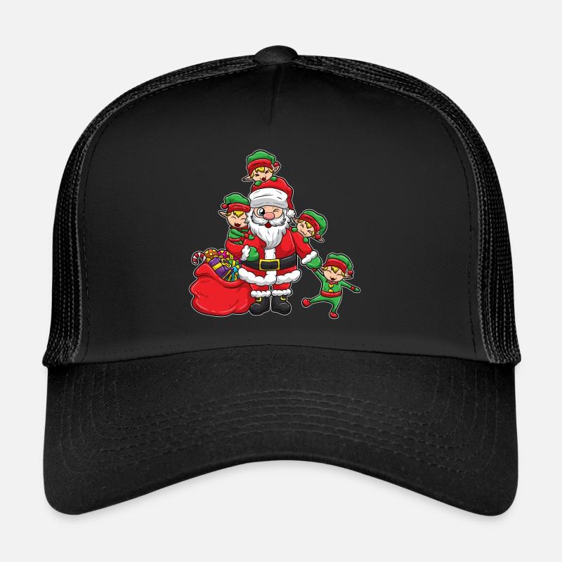 Père Noël elfes | Noël illustration Casquette trucker 