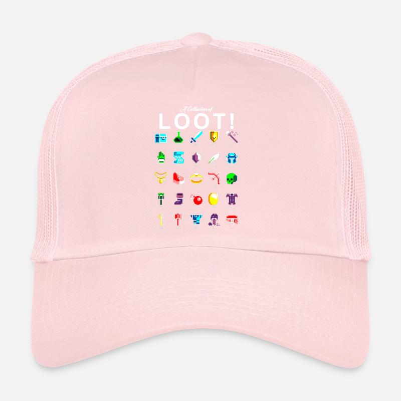 8bit Pixel Sammlung von Beute Gamer Nerd Trucker Cap