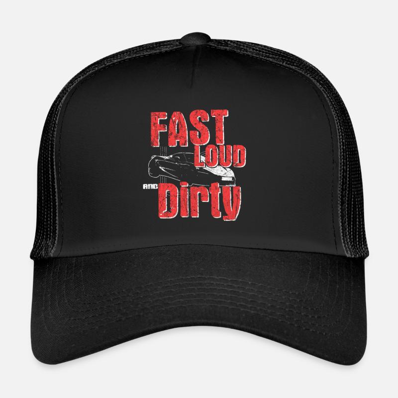 Auto Motor Geschenkidee - Trucker Cap - Schwarz/Schwarz