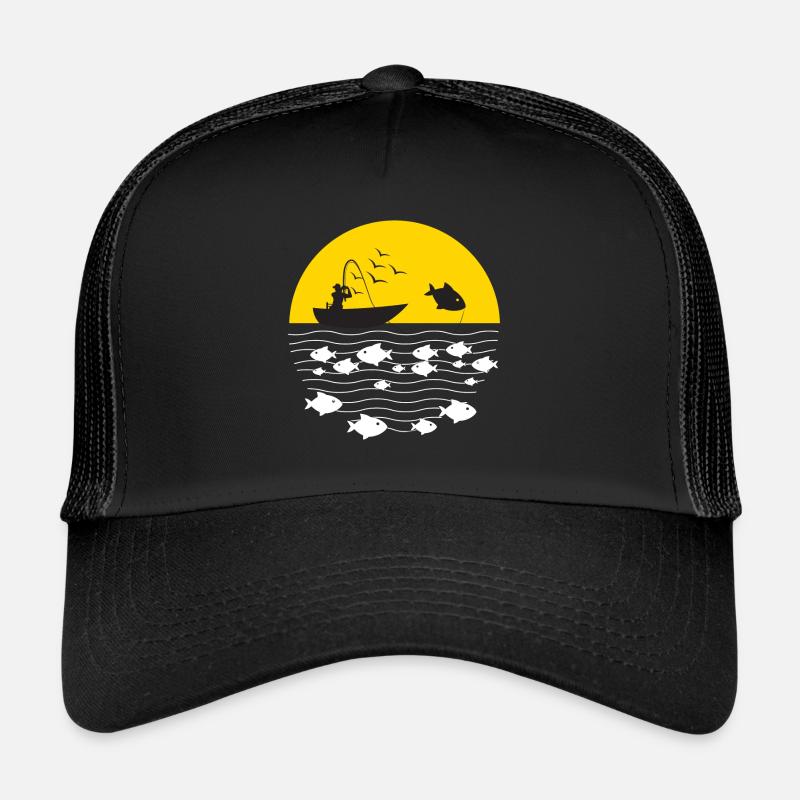 Angeln - Trucker Cap - Schwarz/Schwarz